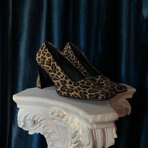 Nine West Square Toe Cheetah Heel